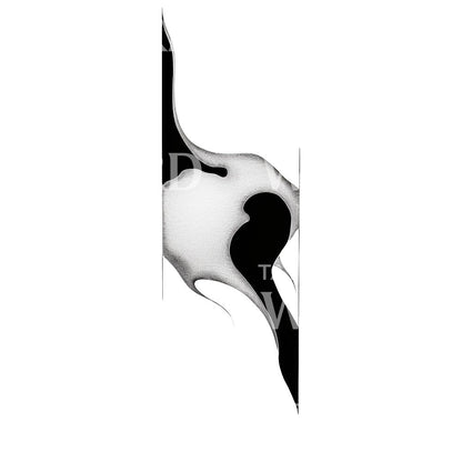 Abstract Shapes Flowing Tattoo Design