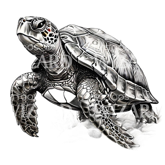 Conception de tatouage de tortue échouée