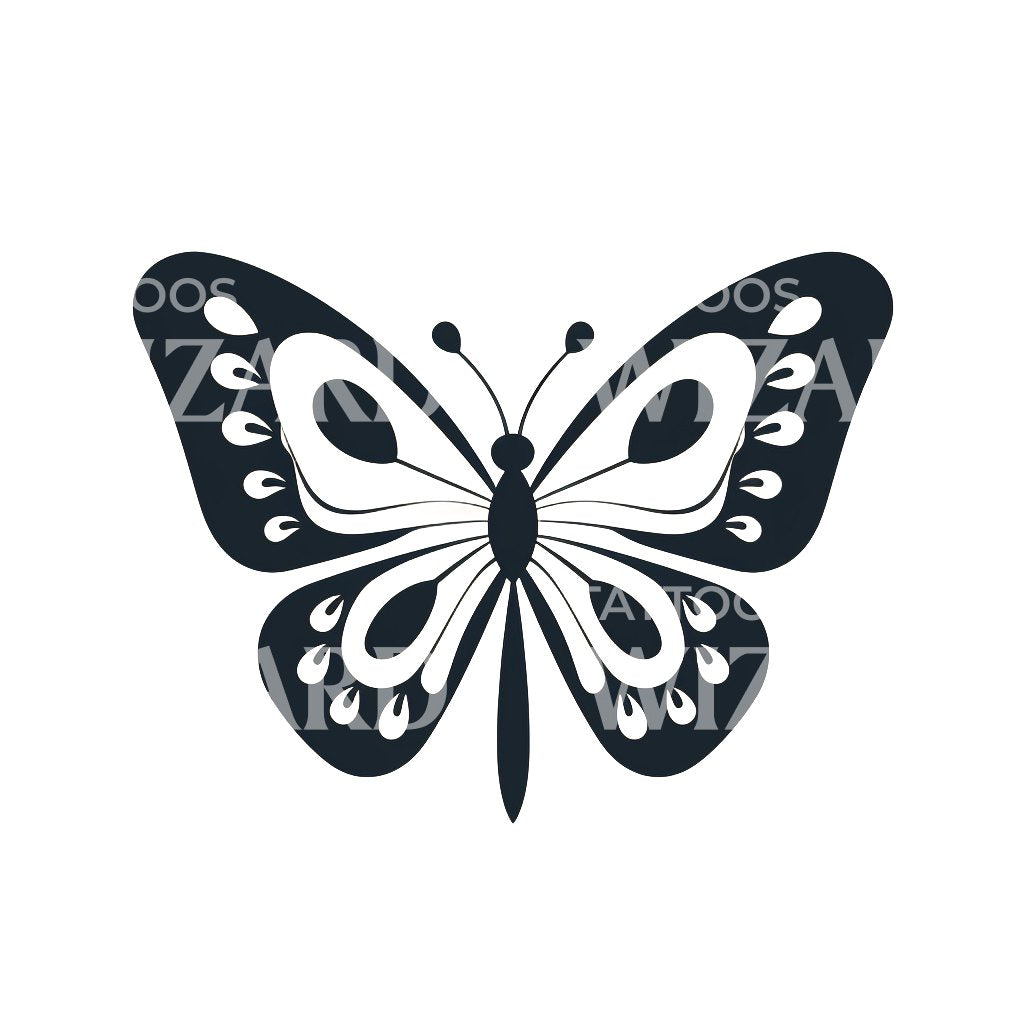 Conception simple de tatouage de papillon