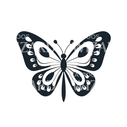 Simple Butterfly Tattoo Design