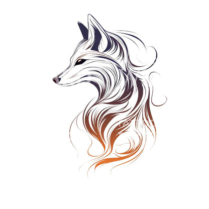 Sketch Fox Tattoo Design