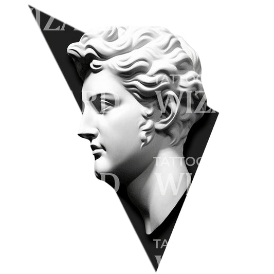 Greek Statue Contemporary Style Tattoo Design