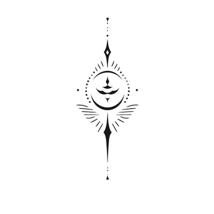 Hand Poke Abstract Sagittarius Tattoo Design