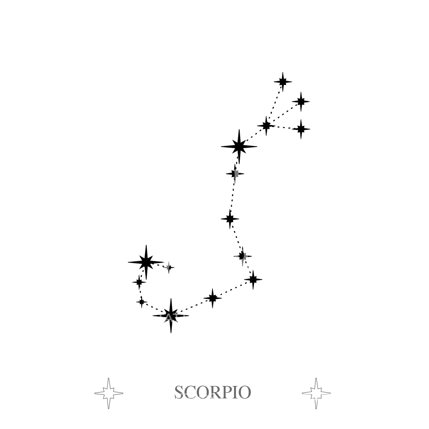 Conception de tatouage de constellation du zodiaque Scorpion