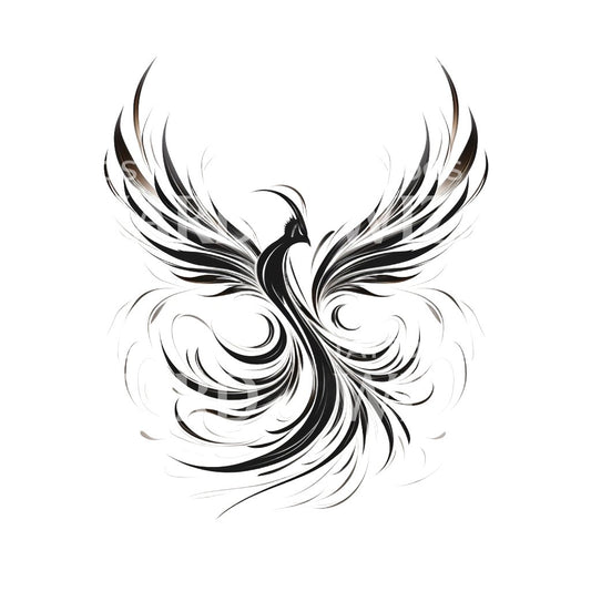 Dynamisches Phoenix Tattoo-Design