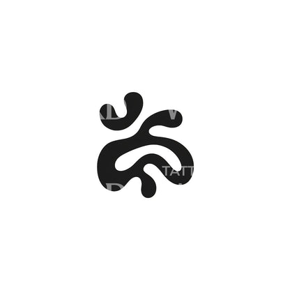 Blob Abstract Shape Tattoo Design