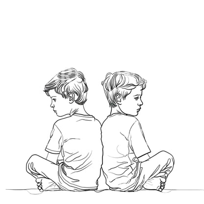 Two Brothers Fineline Tattoo Design