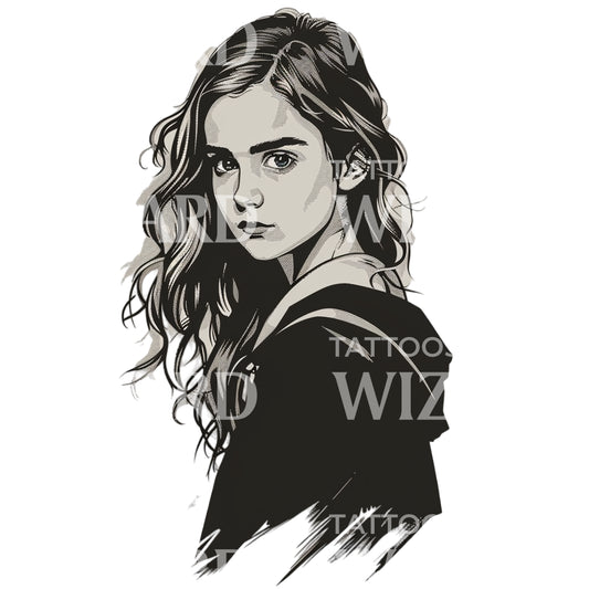 Conception de tatouage HP courageuse Hermione Granger
