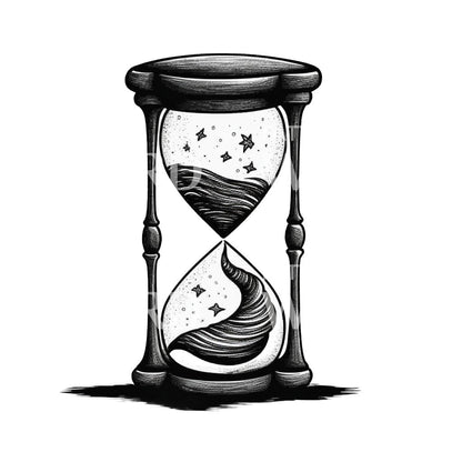 OldSchool Hourglass Tattoo Design