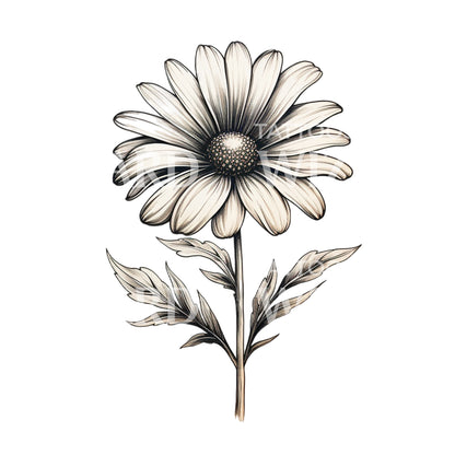 Daisy Flower Tattoo Design