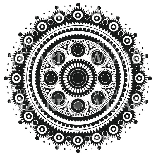 Infinity Geometric Mandala Tattoo Design