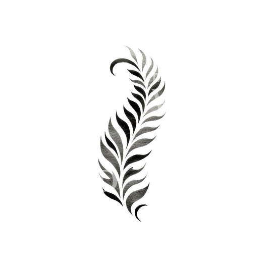 Ornamental Feather Abstract Tattoo Design