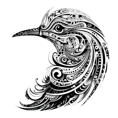 Tribal Bird Tattoo Design