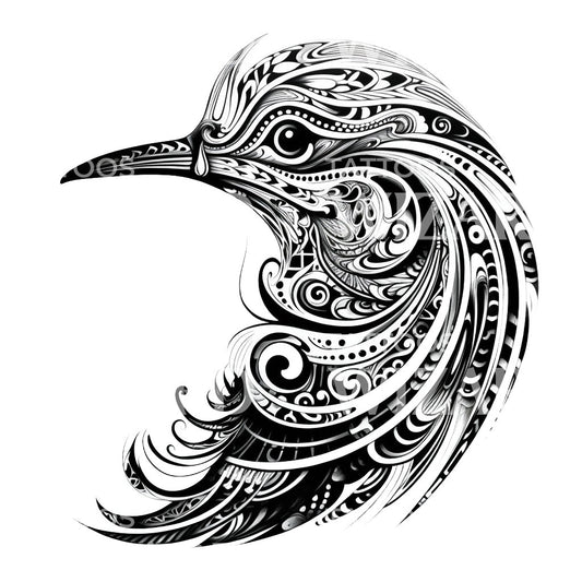 Conception de tatouage d'oiseau tribal