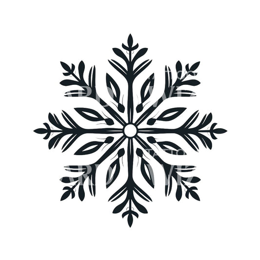 Simple Snowflake Tattoo Design