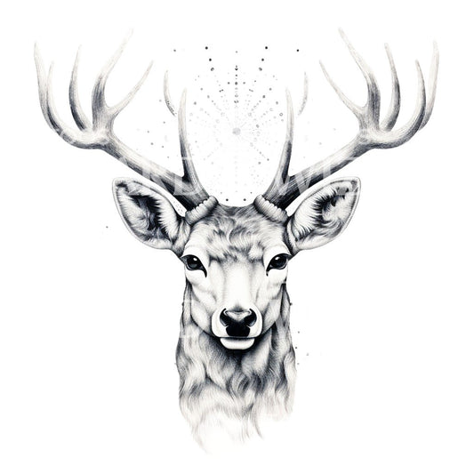 A Deer Dotwork Tattoo Design