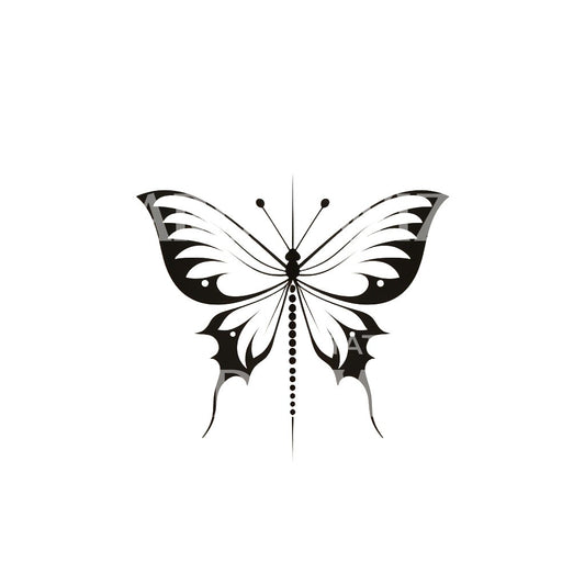 Minimalist Butterfly Bold Tattoo Design