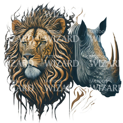 King Of The Wild Design Tattoo