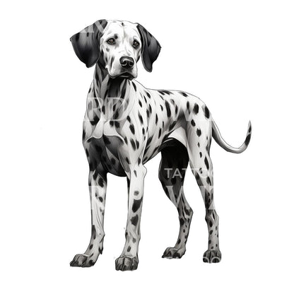 Standing Dalmatian Tattoo Design