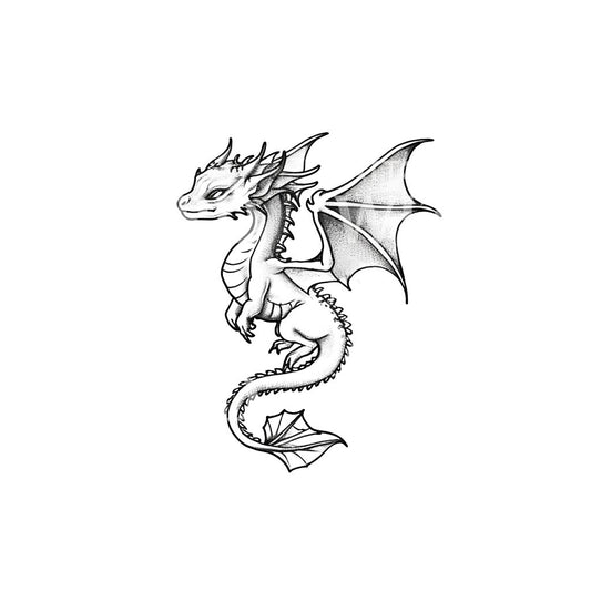 Conception de tatouage de petit dragon