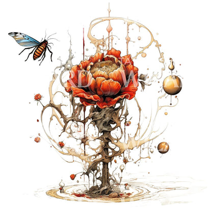 Dali Inspired Surrealist Tattoo Design