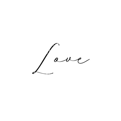 Love Lettering Fineline Tattoo Design
