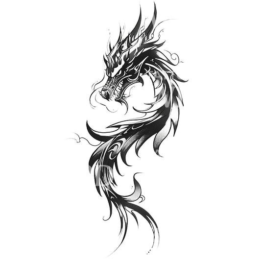 Kraftvolles Drachen-Tattoo-Design