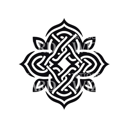 Blackwork Celtic Symbol Tattoo Design