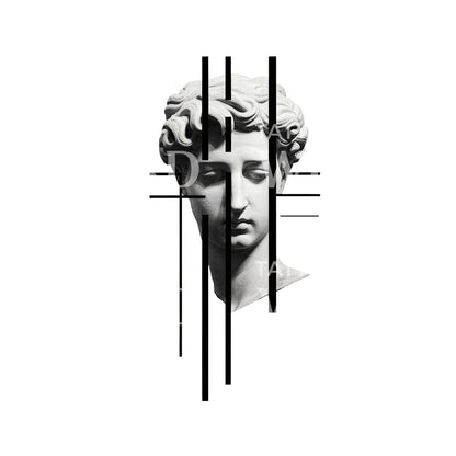 Greek Statue Collage Tattoo Design