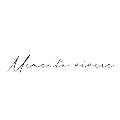 Memento Vivere Latin Fineline Quote Tattoo Design