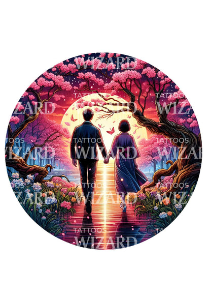 Life-Long Walk Tattoo Design