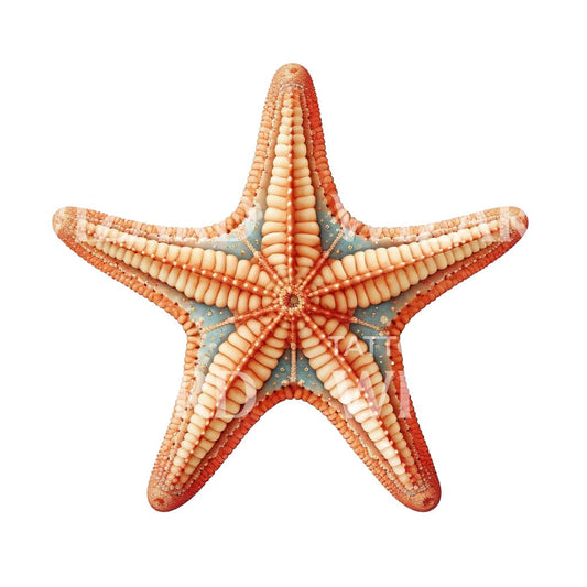 Conception de tatouage d'étoile de mer orange