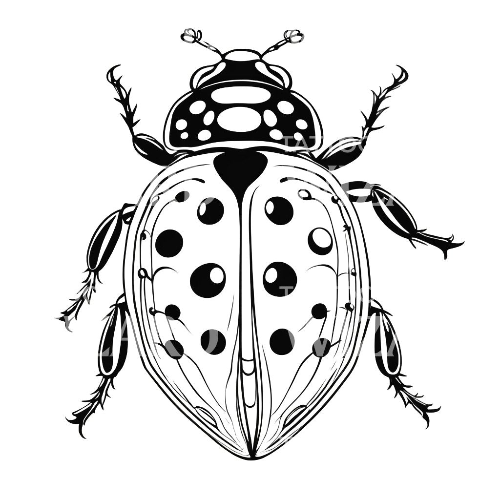 Ladybug Tattoo Design