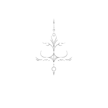 Fineline Symbolic Tattoo Design