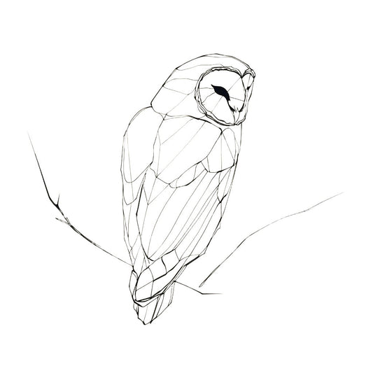 Geometric Hedwig Owl Harry Potter Tattoo Design