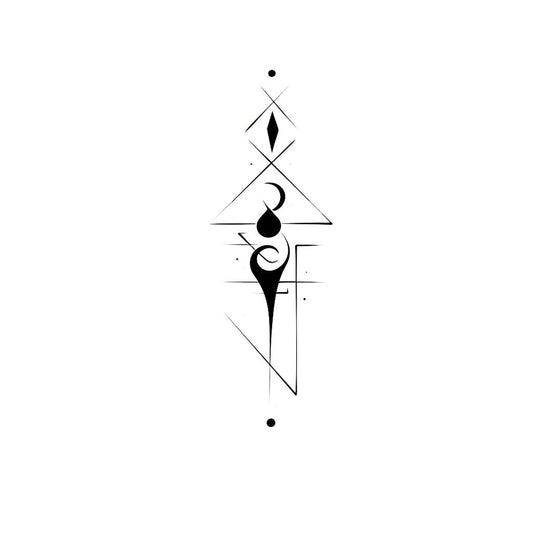 Abstraktes Symbol des Mutes Tattoo-Design