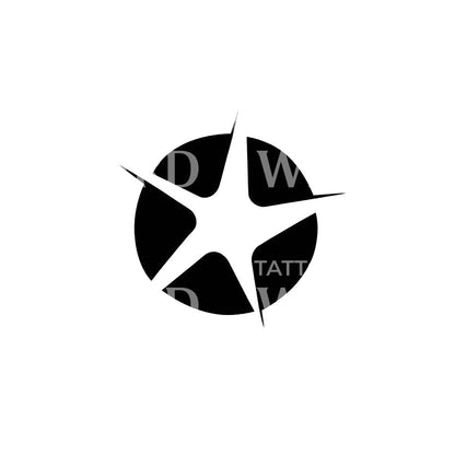 Broken Star Abstract Tattoo Design