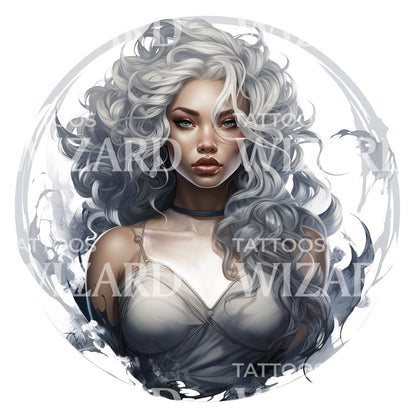 Marvel Inspired Storm Tattoo Design