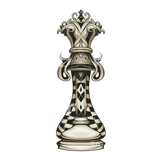 Conception de tatouage de roi d'échecs