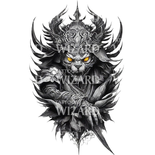 Conception de tatouage d'anime Demon Slayer
