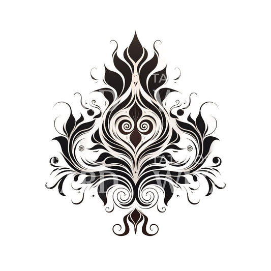 Symbolic Om Chakra Tattoo Design