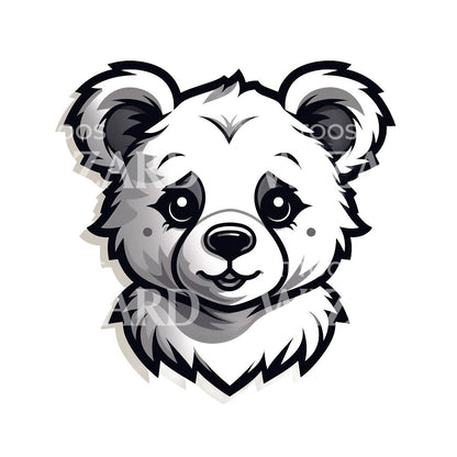 Old School Sad Teddy Bear Tattoo Design