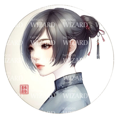 Beauty From China Tattoo Idea