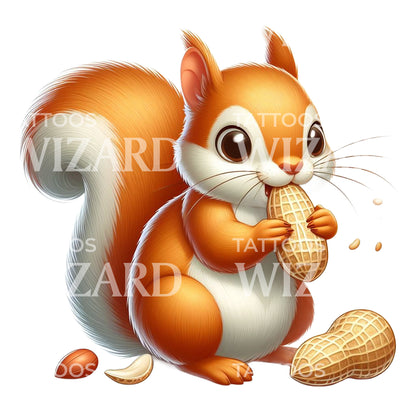 Chirping Squirrel Tattoo Idea
