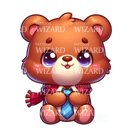 Cute Teddy Bear Tattoo Idea