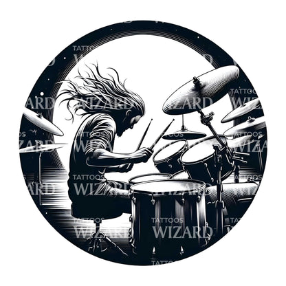 Drummer On The Heights Tattoo Idea