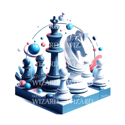 An Illustration Of Chess Tattoo Idea