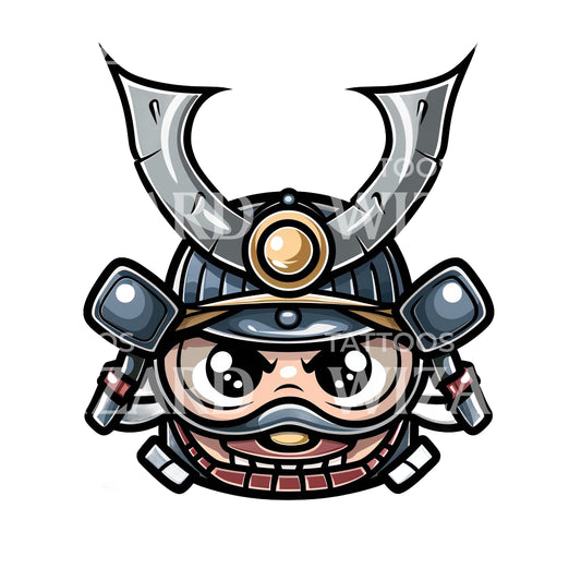 Baby Samurai Tattoo Design