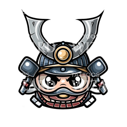 Baby Samurai Tattoo Design