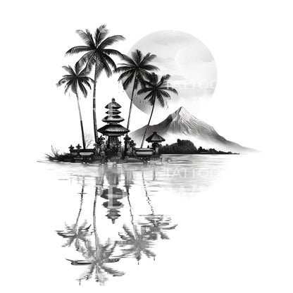 Bali Island Indonesia Tattoo Design